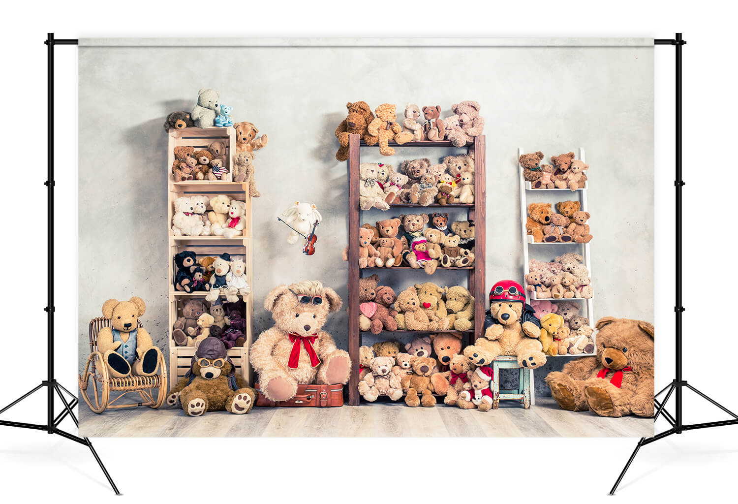 Toy Bears Doll Children Photography Backdrop UK M11-09