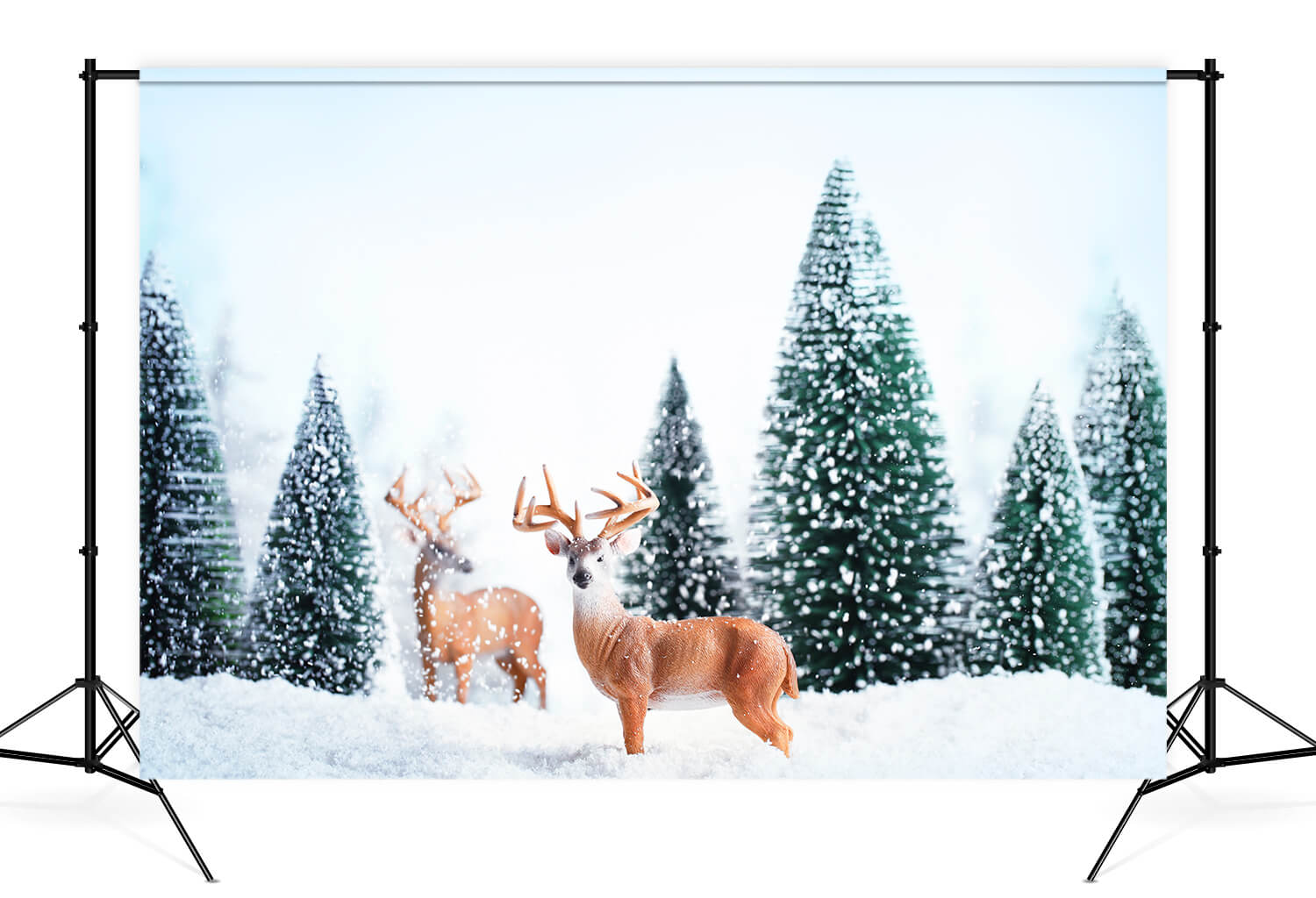 Winter Snow Forest Elk Landscape Backdrop UK M11-13