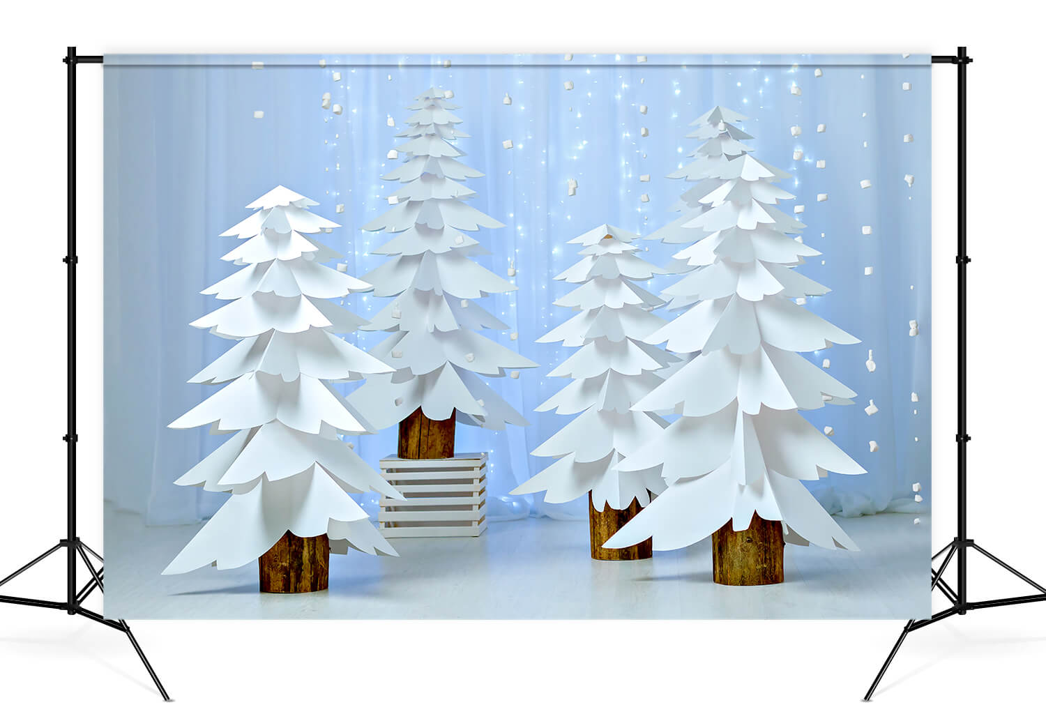 Paper Christmas Trees Photography Backdrop UK M11-16