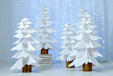 Paper Christmas Trees Photography Backdrop UK M11-16
