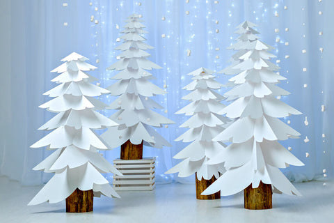 Paper Christmas Trees Photography Backdrop UK M11-16