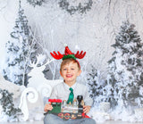 Snowflake Christmas Tree Sleigh Elk Backdrop UK M11-19