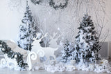 Snowflake Christmas Tree Sleigh Elk Backdrop UK M11-19