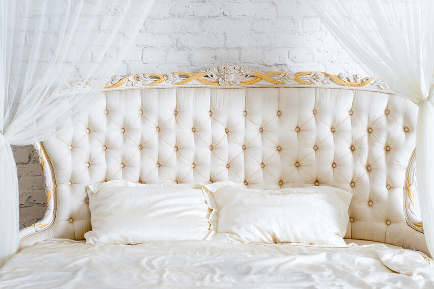 White Bedroom Headboard Photography Backdrop UK M11-31