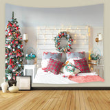 Christmas Tree Decorated Room Interior Backdrop UK M11-37