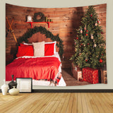 Christmas Bedroom Wooden Headboard Backdrop UK M11-38