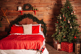 Christmas Bedroom Wooden Headboard Backdrop UK M11-38