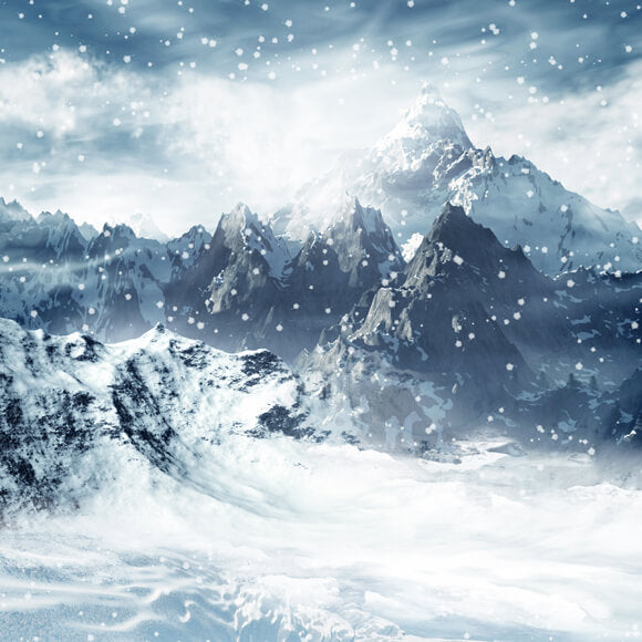 Mountain Snow Ice Winter Landscape Backdrop UK M11-53