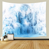 Winter Frozen Waterfall Photography Backdrop UK M11-54