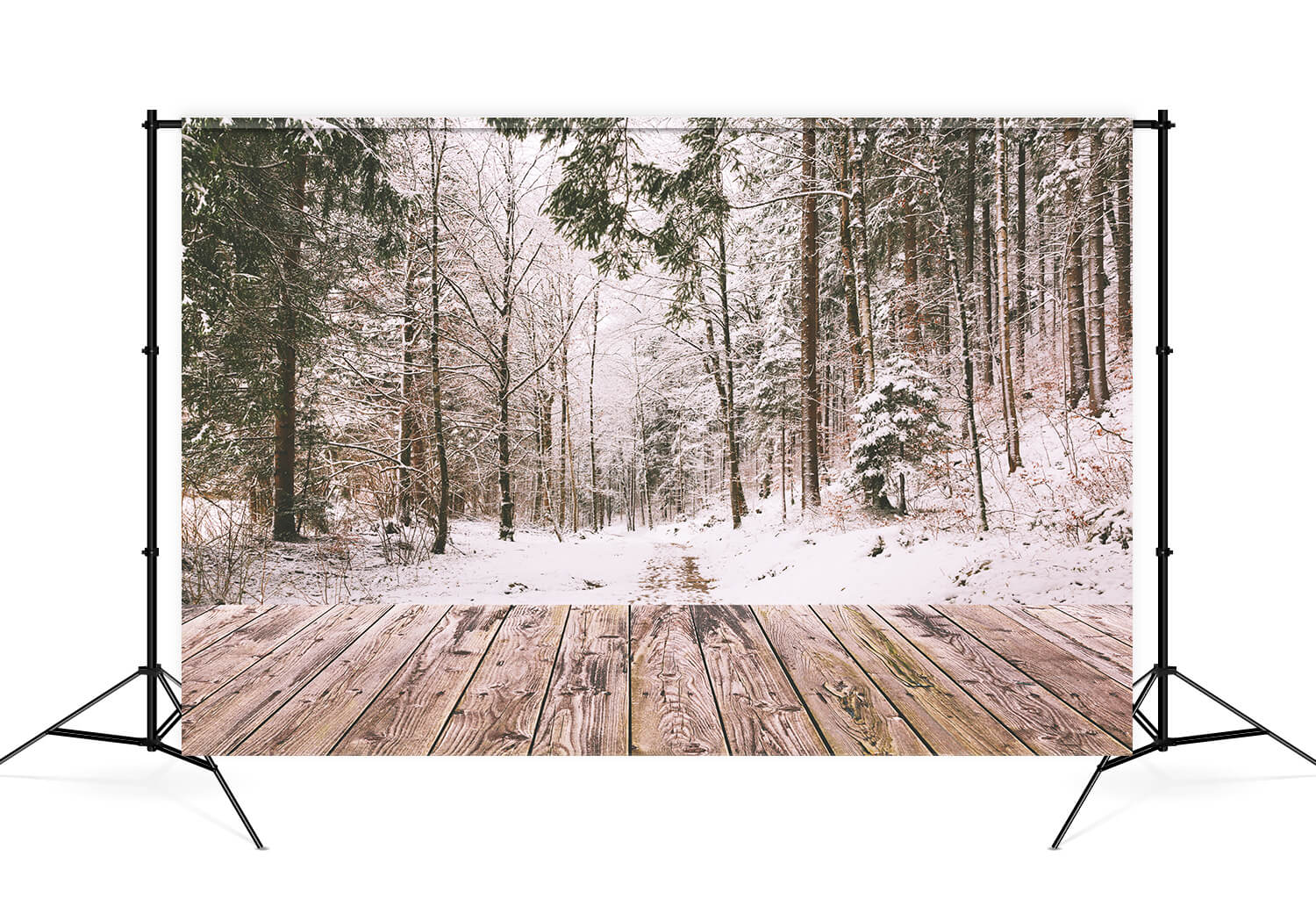 Winter Snow Forest Landscape Wood Backdrop UK M11-73