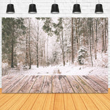 Winter Snow Forest Landscape Wood Backdrop UK M11-73
