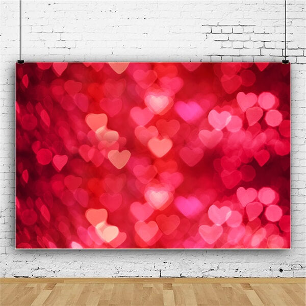 Valentine's Day Spread All Over Red Heart Halo Romantic Love Backdrop M12-09