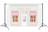 Valentine's Day Sweet Cupid Candy Cake Shop White Brick Wall Backdrop M12-45
