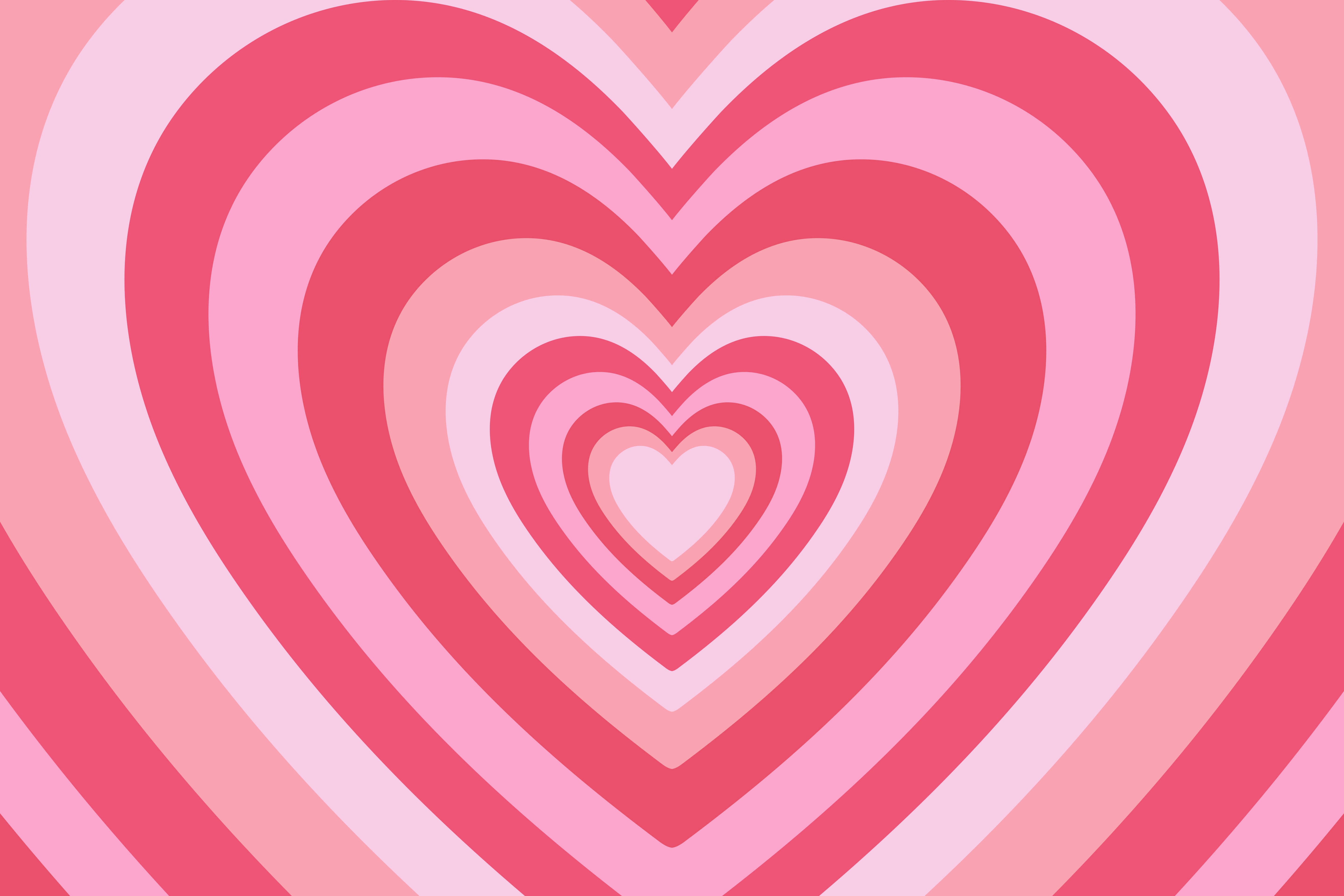 Valentine's Day Psychedelic Ombre Pink Multi Heart Backdrop M12-46