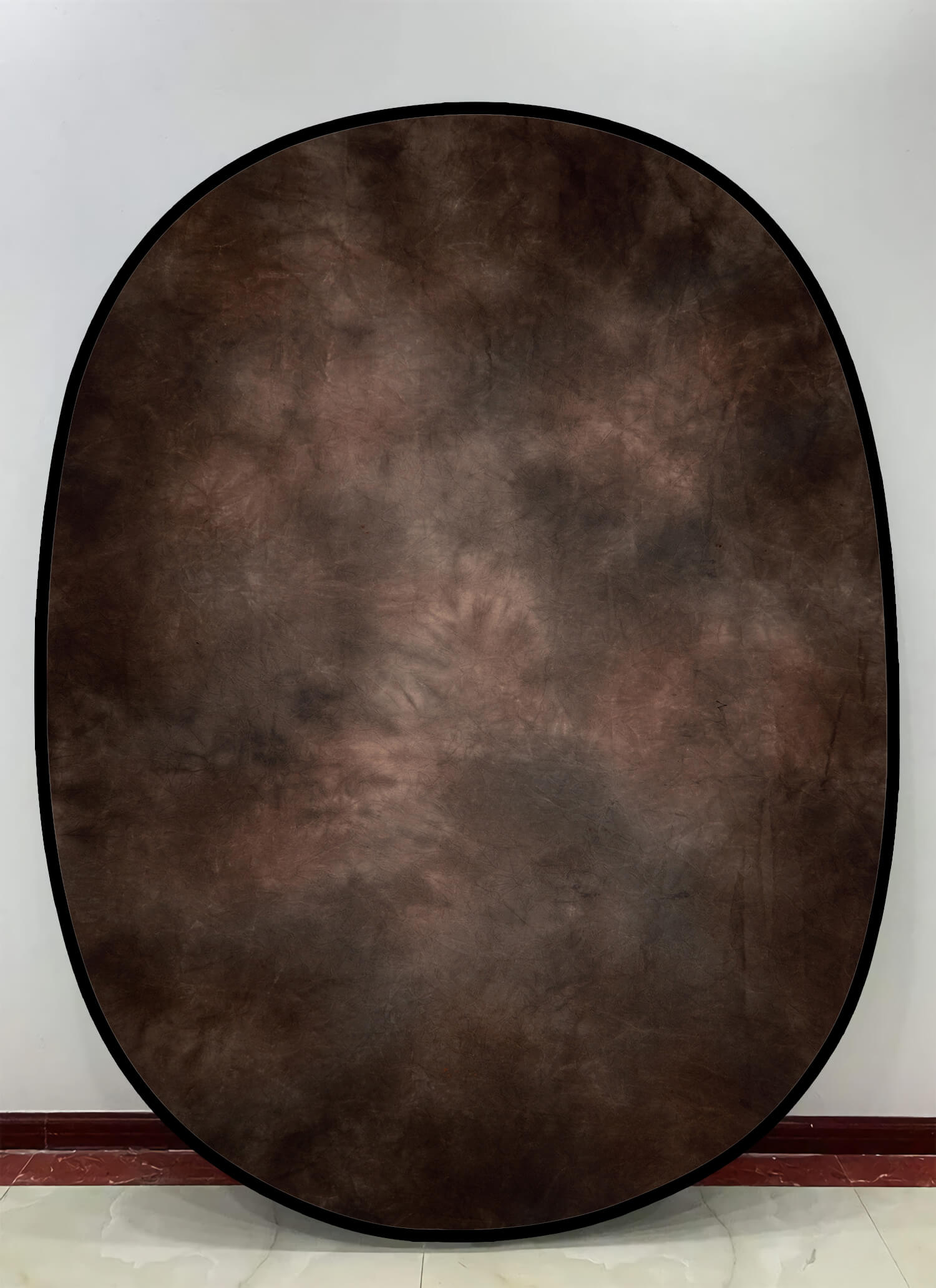 Collapsible Abstract Dark/Light Brown Double-sided Backdrop 5x6.5ft M12-77