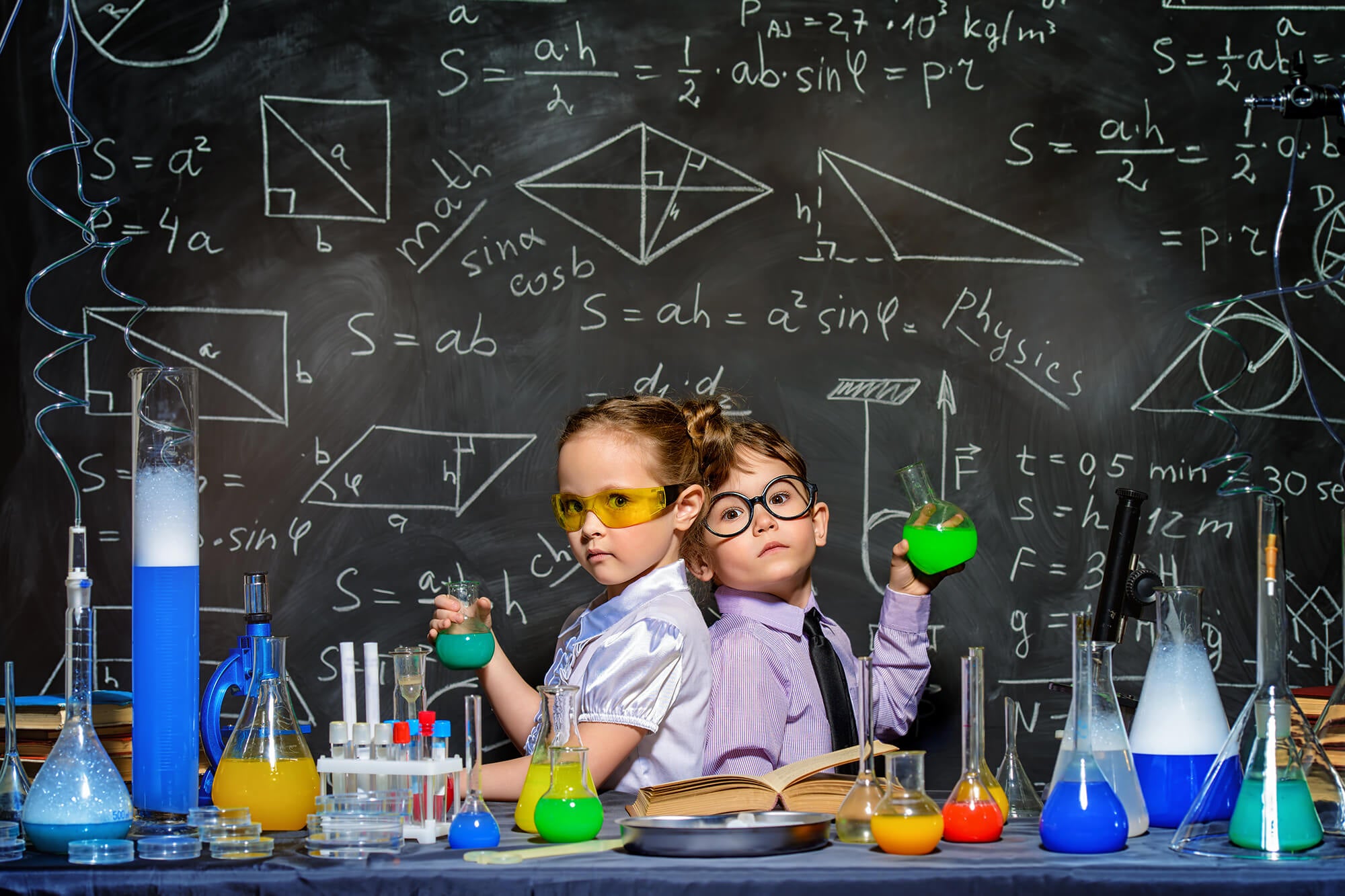 Back To School Science Laboratory Backdrop UK M5-103