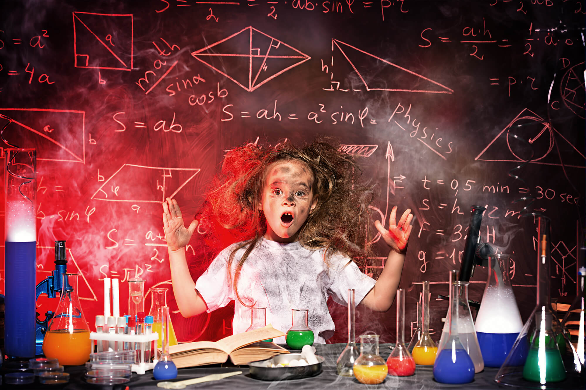 Back To School Science Laboratory Backdrop UK M5-103