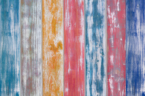 Colorful Stripes Chalk Painted Wood Backdrop UK M5-108