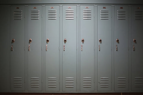 Gray High School Locker Photo Shoot Backdrop UK M5-111