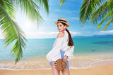 Palm Tree Tropical Beach Photography Backdrop UK M5-117