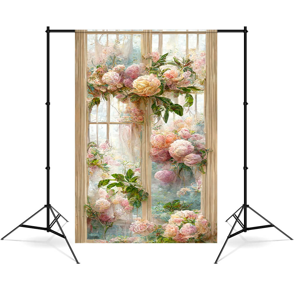 Oil Painting Flowers Fine Art Backdrop UK M5-148