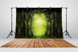 Mythical Forest Butterflies Magic Light Backdrop UK M5-159