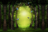 Mythical Forest Butterflies Magic Light Backdrop UK M5-159