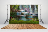 Summer Waterfall Forest Nature Scenery Backdrop UK M5-160
