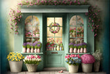 Flower Shop Window Photo Booth Backdrop UK M5-37