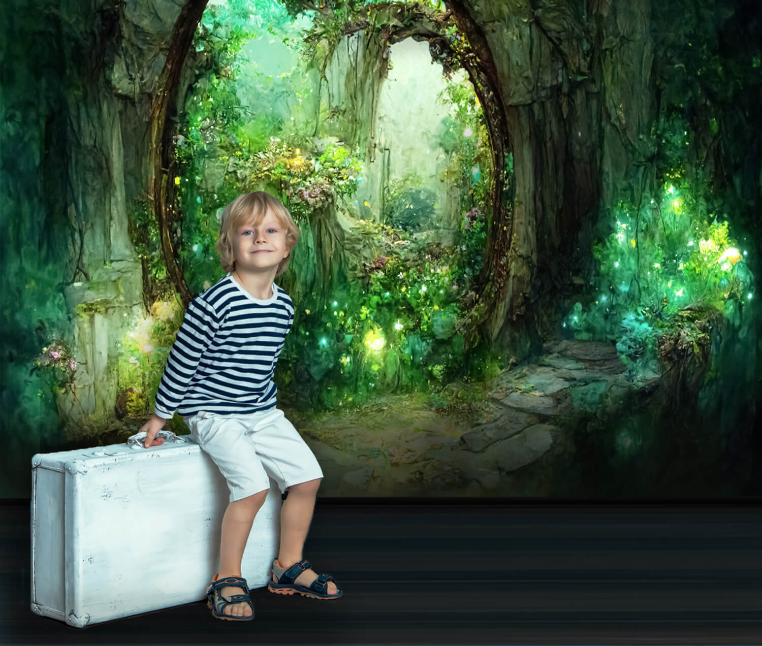 Magic Forest Door Fairy Tale Backdrop UK M5-48