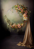 Hanging Flower Wreath Abstract Textured Backdrop UK M5-63