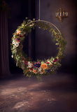 Abstract Textured Hanging Floral Ring Backdrop UK M5-72