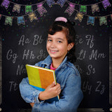Alphabet Blackboard Back to School Backdrop UK M5-85