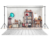 Antique Media Devices Back To School Backdrop UK M6-02