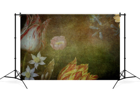 Vintage Abstract Flower Photography Backdrop UK M6-107
