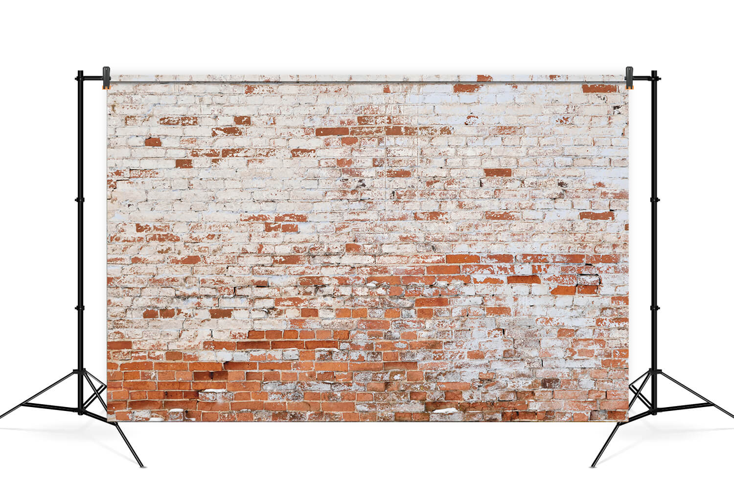 Retro White Red Brick Wall Backdrop UK M6-118