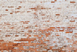Retro White Red Brick Wall Backdrop UK M6-118