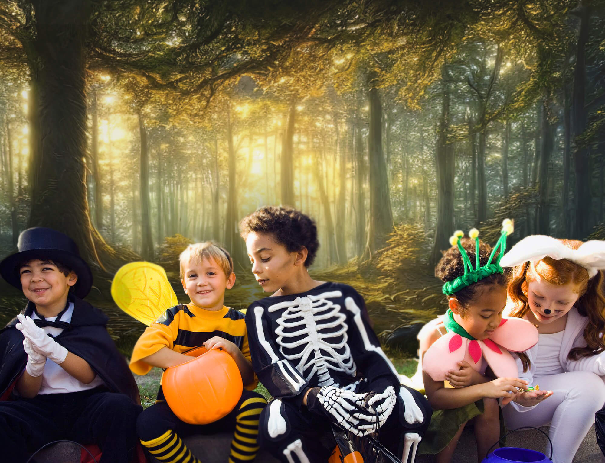 Dense Fantasy Forest Backdrop for Photo Booth UK M6-124