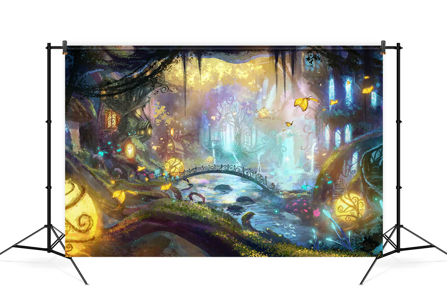 Wonderland Forest  Butterfly Firefly Backdrop UK M6-125