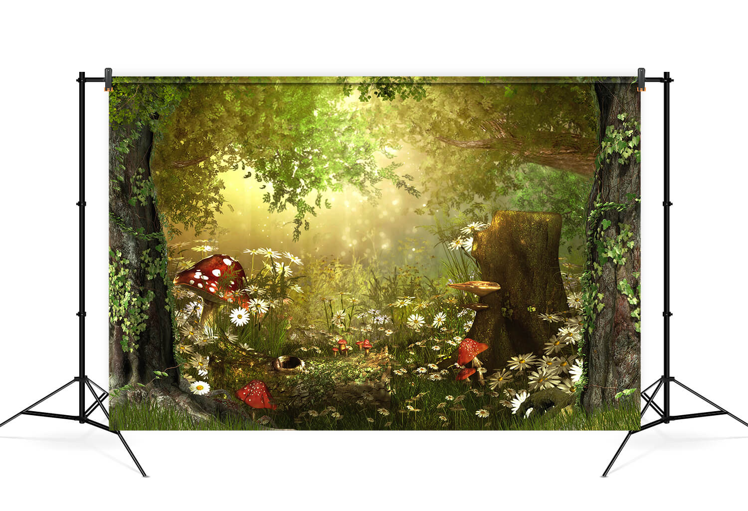 Fairy Tale Wonderland Forest Mushrooms Backdrop UK M6-126