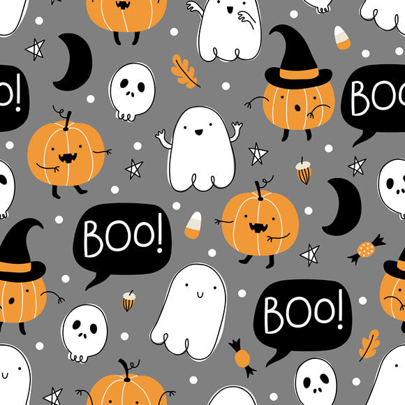 Halloween Cartoon Pumpkin Ghost Candy Backdrop UK M6-137