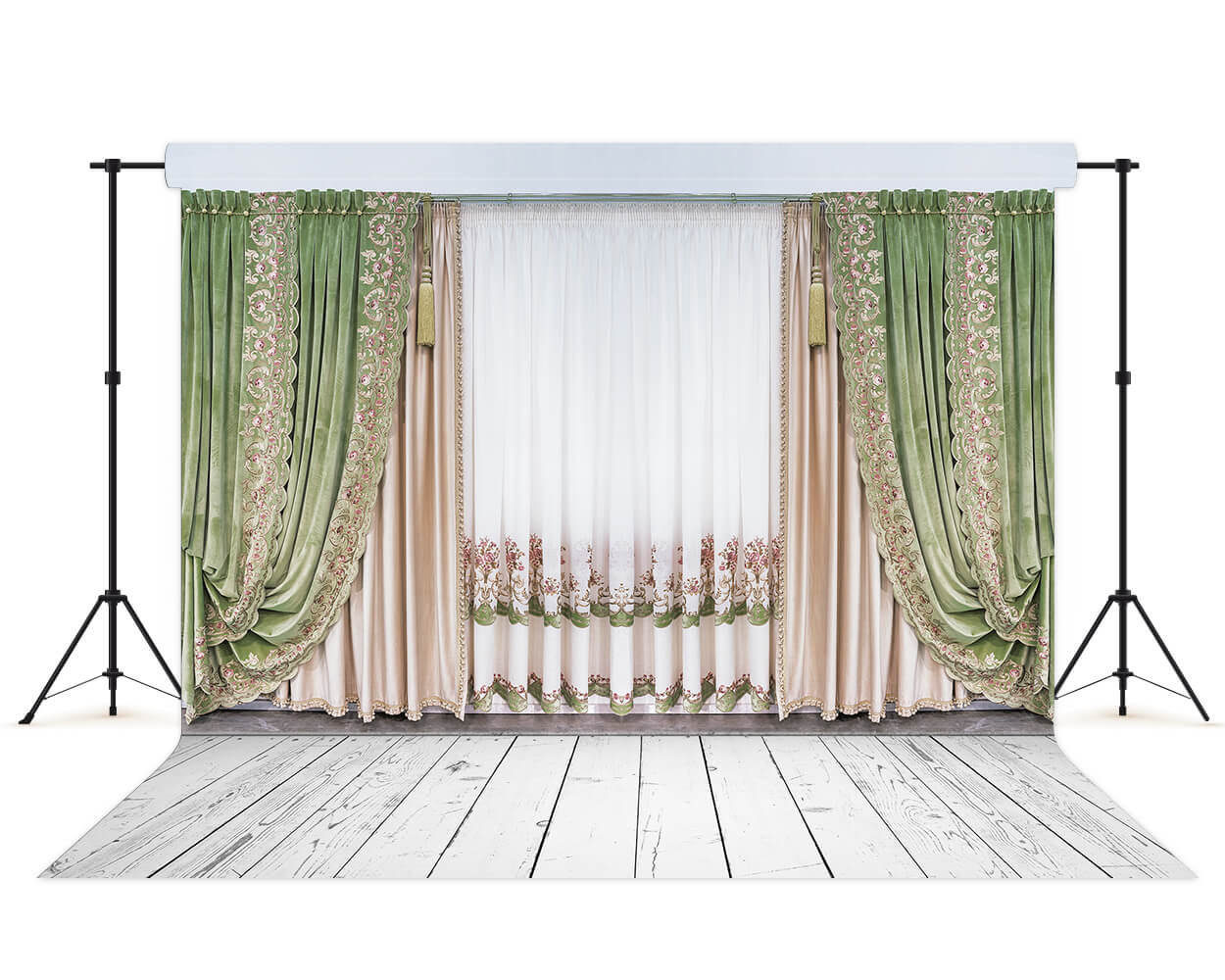 Classical Embroidery Curtain Wedding Party Backdrop UK M6-29