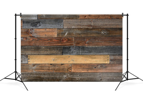 Rustic Old Wood Floor Texture Photography Backdrop UK M6-70