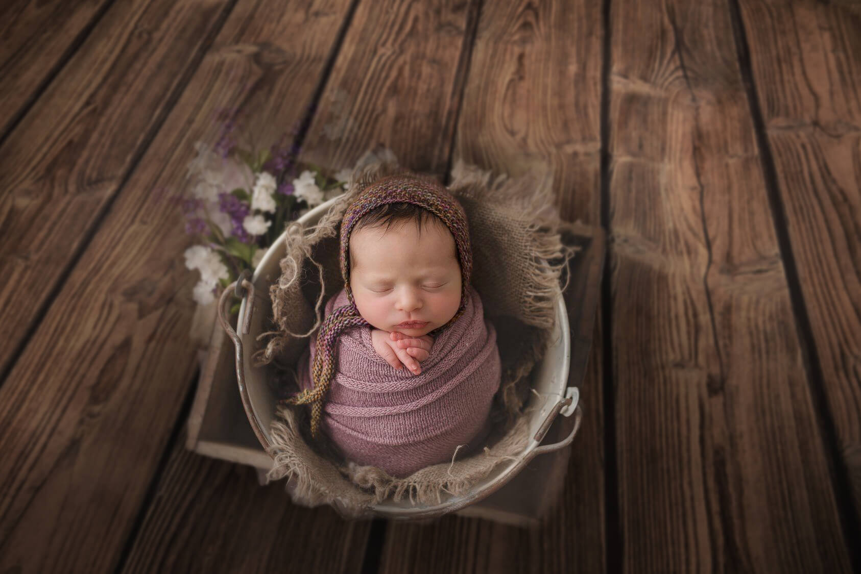 Rustic Wooden Backdrop for Baby Photo Shoot UK M6-73