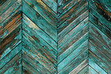Old Green Skew Wood Floor Photo Booth Backdrop UK M6-75