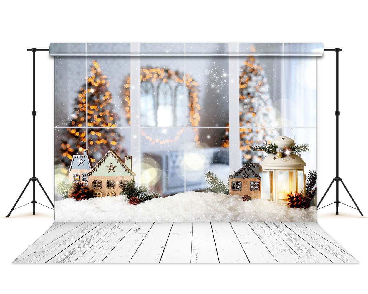 Christmas Lantern Window Decoration Backdrop UK M6-83