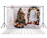 Decorated Christmas Tree Arch Festival Backdrop UK M6-85