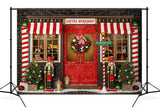 Santa's Workshop Nutcracker Christmas Backdrop UK M6-93