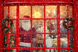 Christmas Santa Claus Shop Window Backdrop UK M7-14