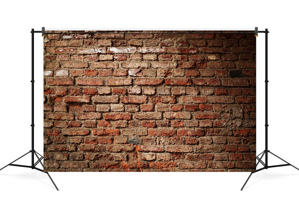 Vintage Brown Brick Wall Photography Backdrop UK M7-20